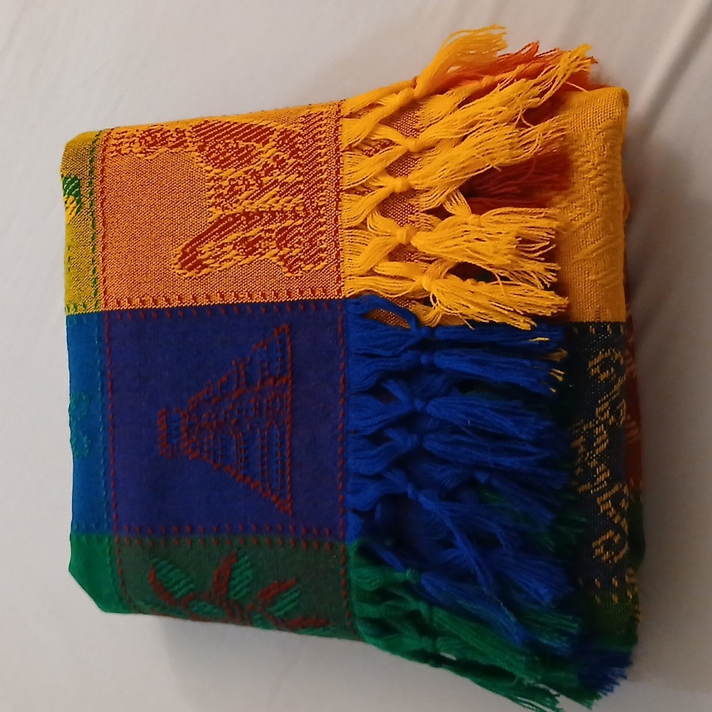 Colorblock Aztec Throw/ Tablecloth - Picture 2 of 12